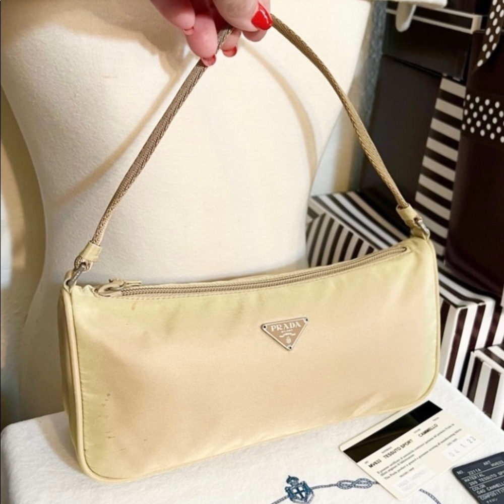 PRADA⭐️CARMEL/GOLD⭐️MINI BAG!Comes with dust bag and Authenticity Card and tag.